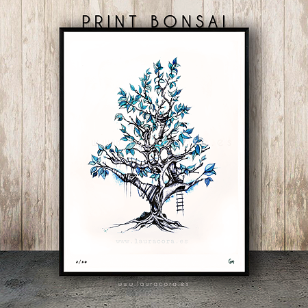 PRINT.BONSAI.ENMARCADO.LAURACORA