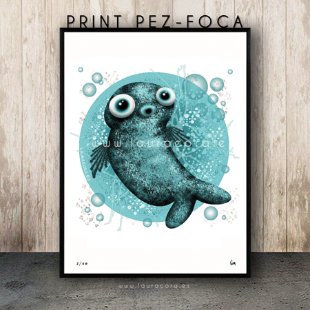 PRINT.PEZ.FOCA.ENMARCADO.LAURACORA